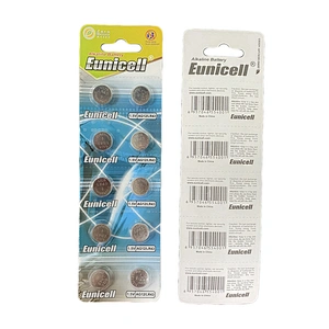 High performance LR43 AG12 1.5v alkaline button cell battery