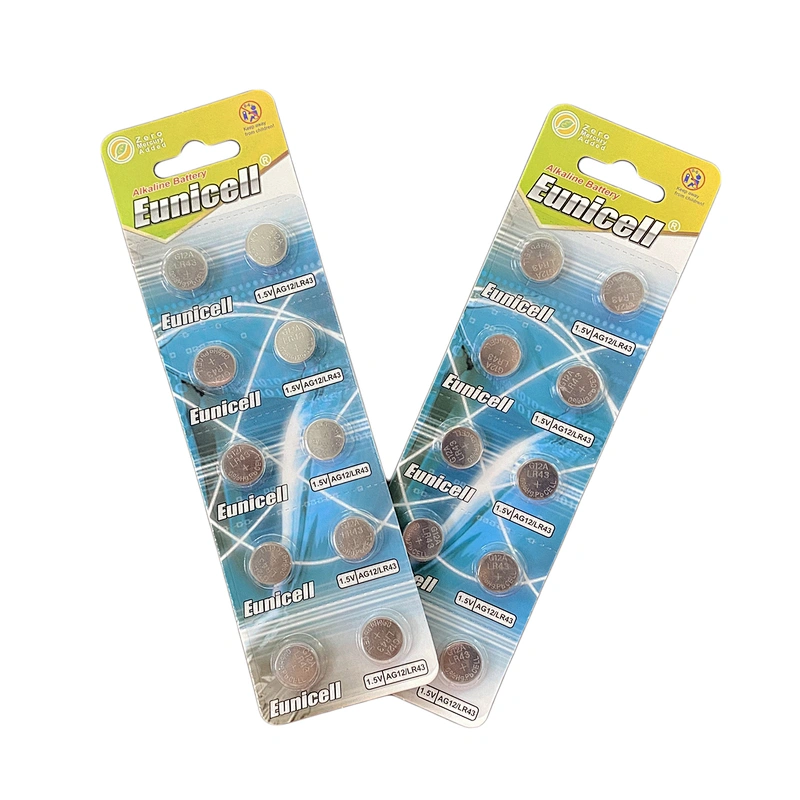 1.5v LR44 ag13 LR41 ag3 ag10  ag1 ag12 LR43 0% Hg Pb button cell battery Eunicell battery