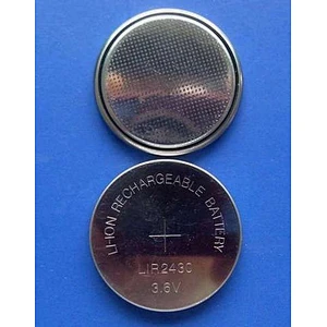 LIR2430 CP2430 3.6V 60mAh Lithium Ion Rechargeable coin cell Battery