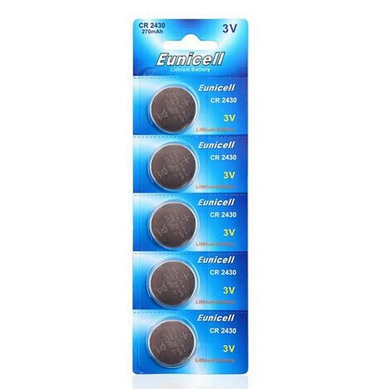 High capacity CR2430 3V Lithium Manganese Button Battery for RF card Bluetooth self timer Measuring device Helmet