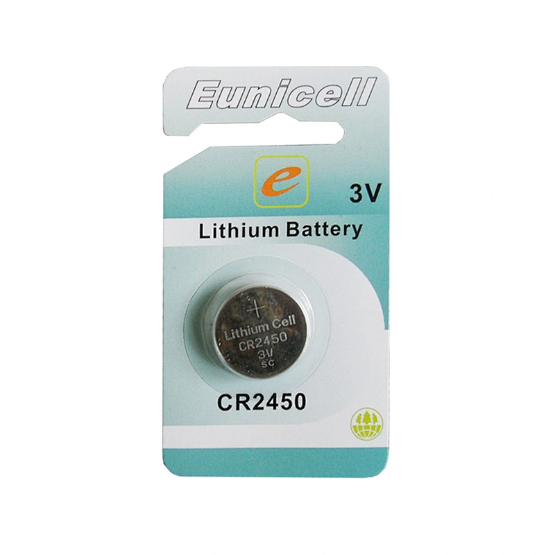 CR2450 DL450, BR2450 3V Lithium Coin Cell Button Battery Eunicell