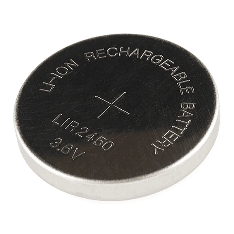 3.6v lithium ion button cell battery LIR2050 CR2050 rechargeable