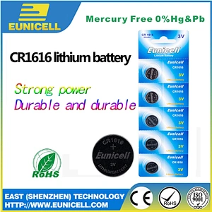 Eunicell CR1616 Lithium Manganese Dioxide Primary Coin Cell Battery