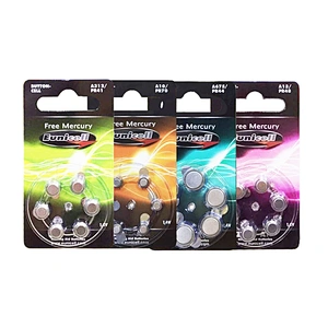 A13 PR48 1.45V 255mAh Zinc air Hearing aid Button Coin Cell Battery