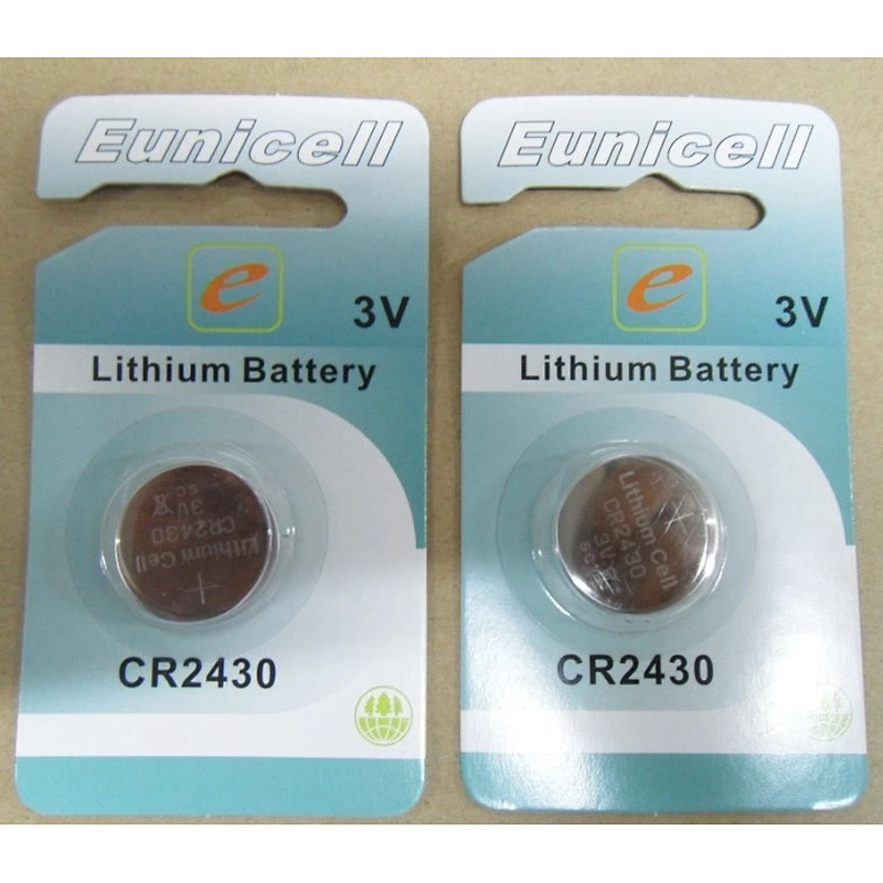 Eunicell CR2430 Lithium Manganese Dioxide Primary Coin Cell Battery