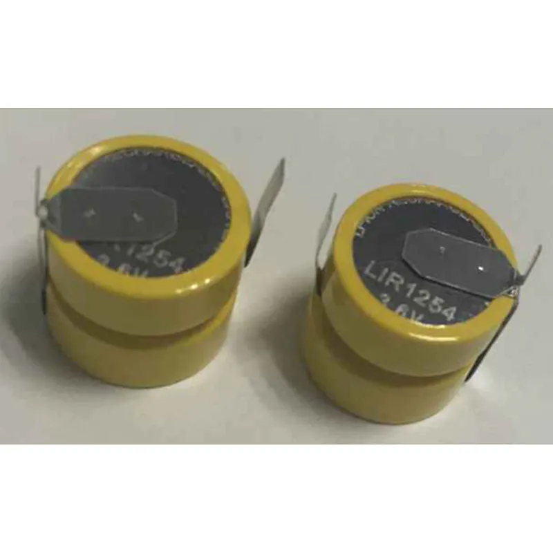 Long discharge 3.6V Lir1254 Wearable Device Coin Battery for Watch