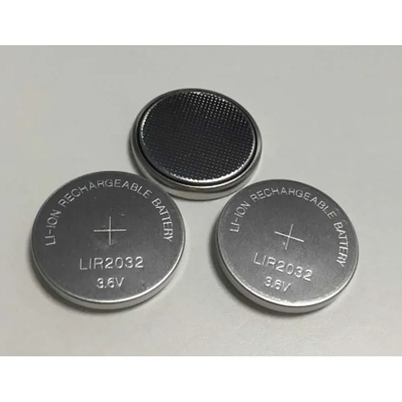 Long discharge 3.6V Lir2032 Wearable Device Coin Battery for Watch
