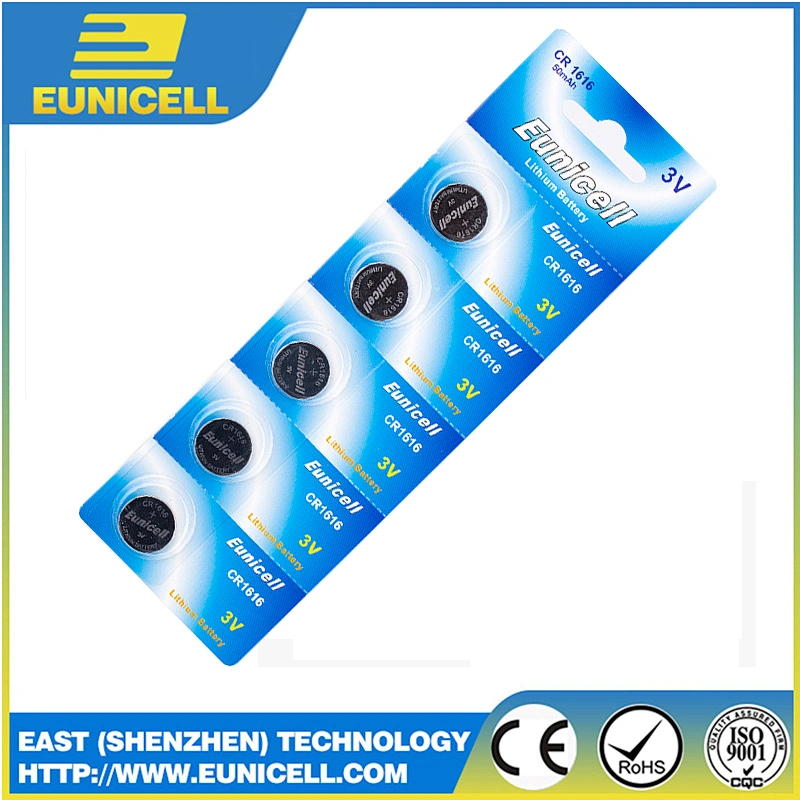 Eunicell CR1616 Lithium Manganese Dioxide Primary Coin Cell Battery