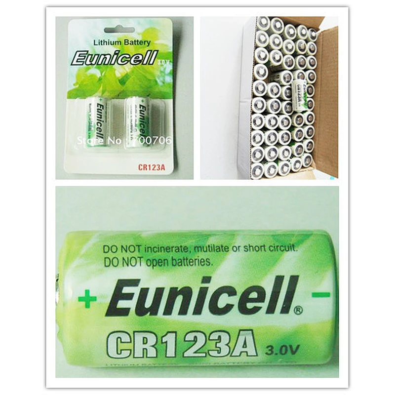 High capacity CR123A CR17345 3V 1700mAh Lithium Cylindrical battery for Camera Glucometer Smoke detector