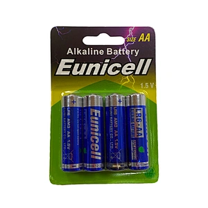 Good Quality  AA / LR6 Eunicell Alkaline Power AA Batteries pack of 4
