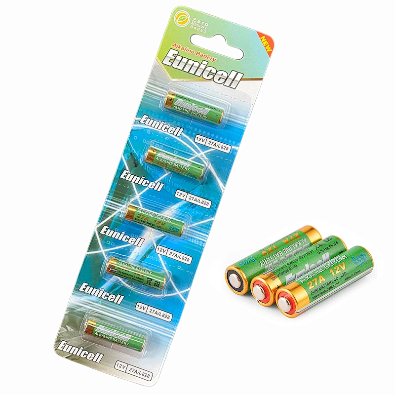 Eunicell A27 12V Battery 27AE 27A L828 MN28 LR27A 12V Alkaline Garage Door Battery 23A a23