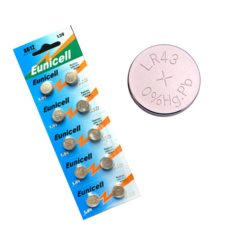 LR43 AG12 LR1142 386A V12GA 1.5V 85mAh Alkaline Button Coin Battery for Watch