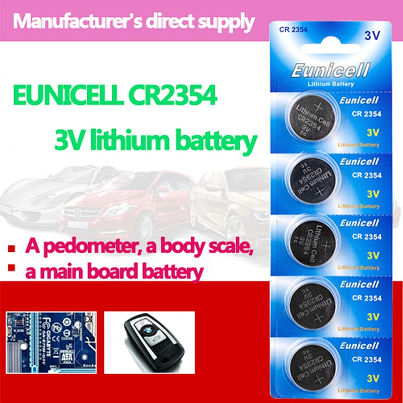 Lithium battery 3v cr2354 button cell with solder tabs pins