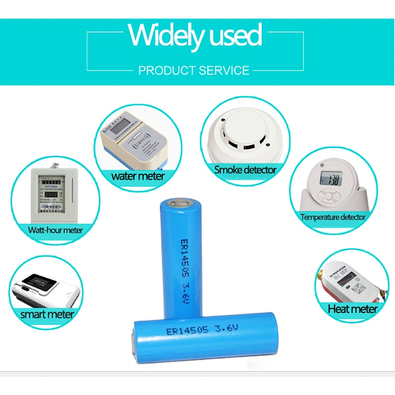 Li-SOCl2 Battery 3.6V AA ER14505 2400mAh Primary Lithium Battery