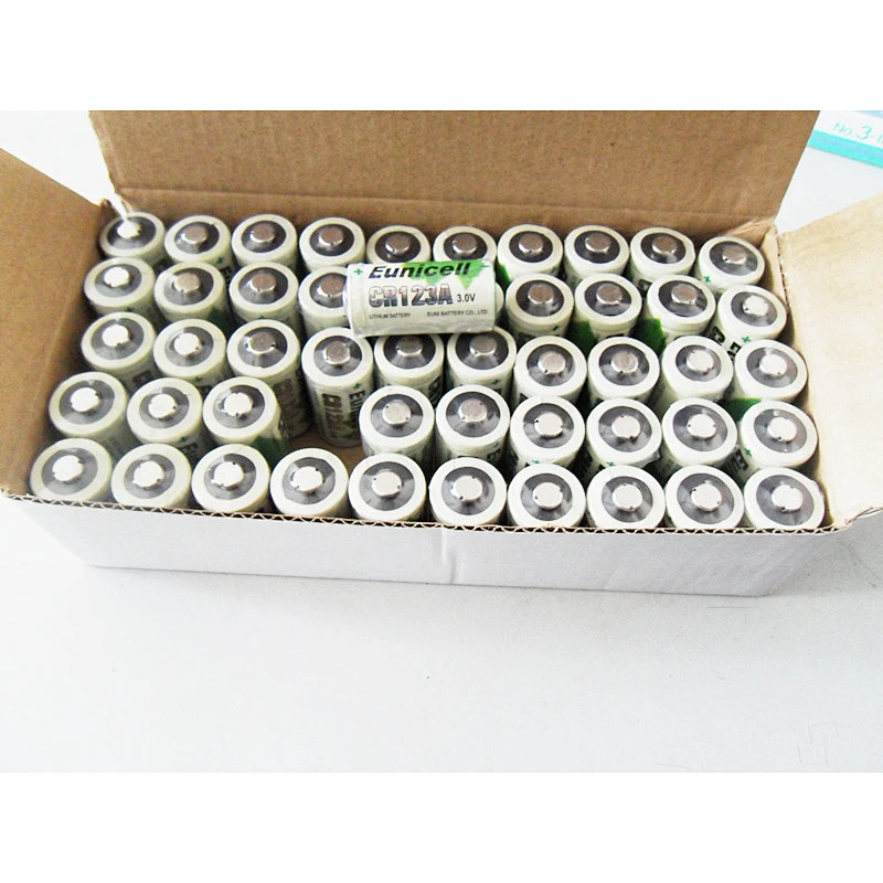 CR123A 3V 1500mAh Eunicell high quality lithium manganese battery for camera