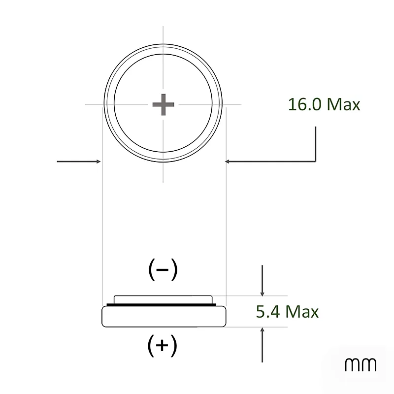 3.6v lithium ion button cell Rechargeable battery CP1054 CP1254 CP1454 CP1654 for airpod TWS