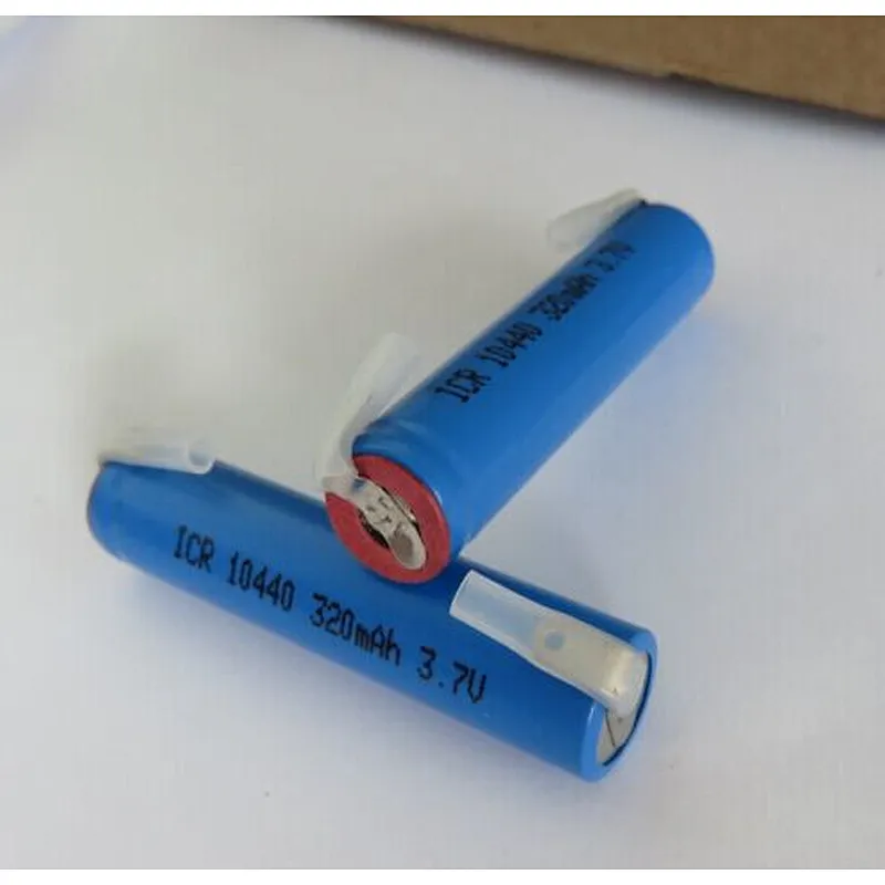 Eunicell 3.7V ICR14500 Lithium rechargeable battery with solder tabs