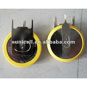 Eunicell battery cr2032 3.3v button cell battery with solder tabs
