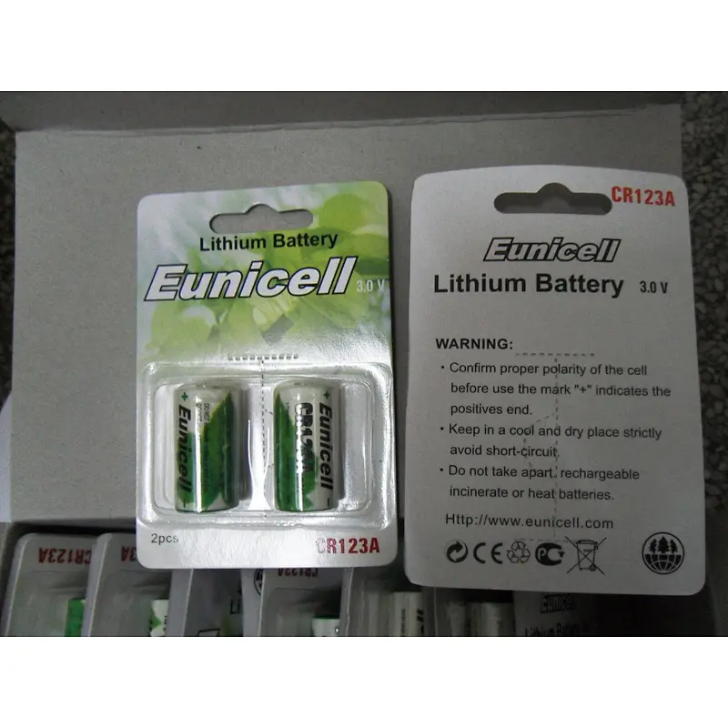 Wholesale CR123A 1400mAh 3V non-rechargeable Li-ion battery