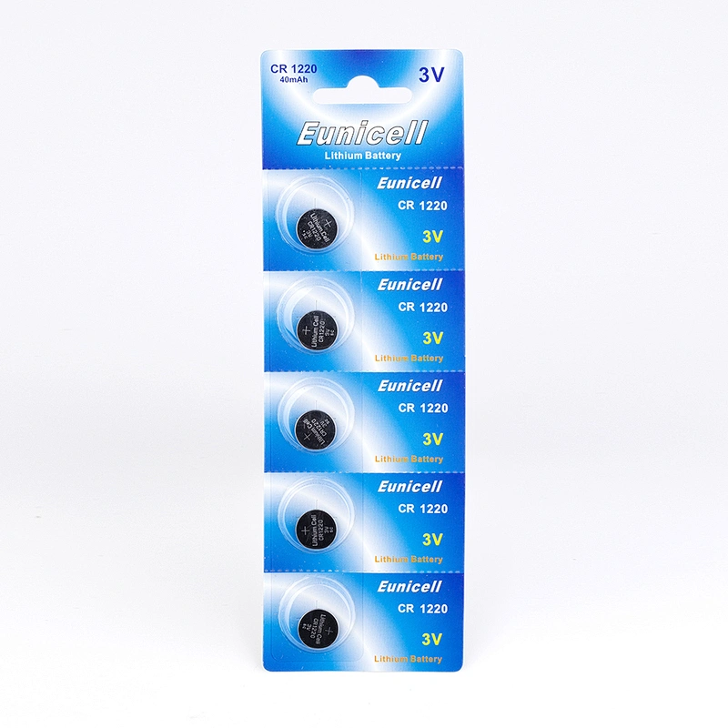 Micro cr1220 3v 40mah lithium button cell battery for medical instruments
