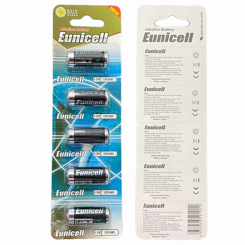 High Quality non rechargeable dry battery lr1 n size am5 1.5v alkaline battery