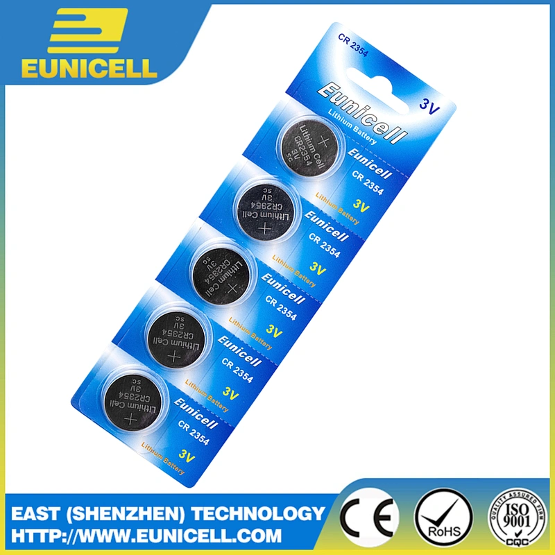 Lithium battery 3v cr2354 button cell with solder tabs pins