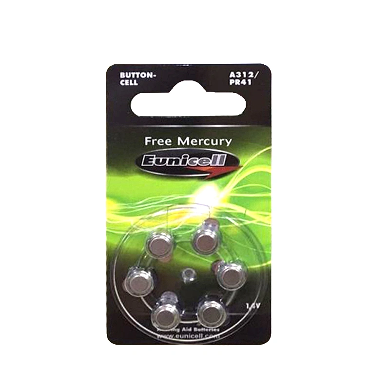 Eunicell A312 PR41/ PR10/ PR70 hearing aid batteries size 312/10/13 battery