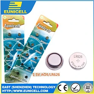 LR626 LR1130 Lr41 Alkaline button battery 0% mercury AG4 alkaline button cell lr626 SR626 battery