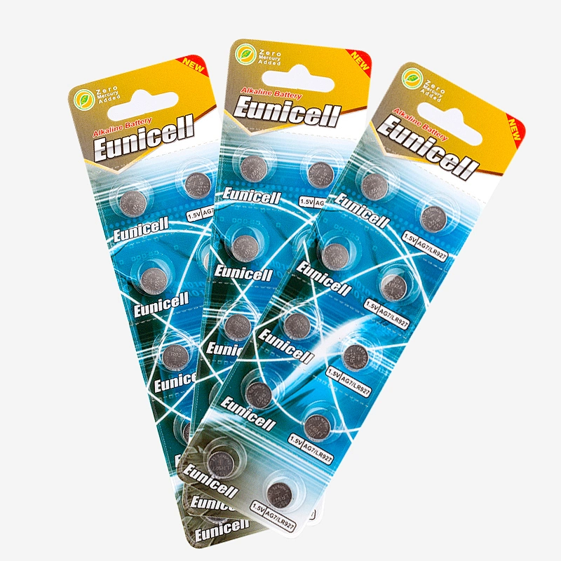 AG7 LR927 SR927 CR927 0% Hg Alkaline button cell