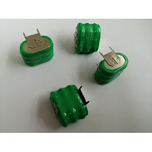 3.6v 160mah nimh rechargeable button cell battery with tabs