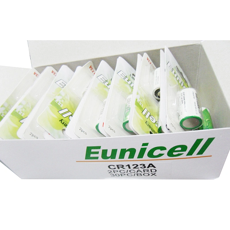 Eunicell CR123A/123/123A/CR17345/ DL123A lithium ion battery 3v