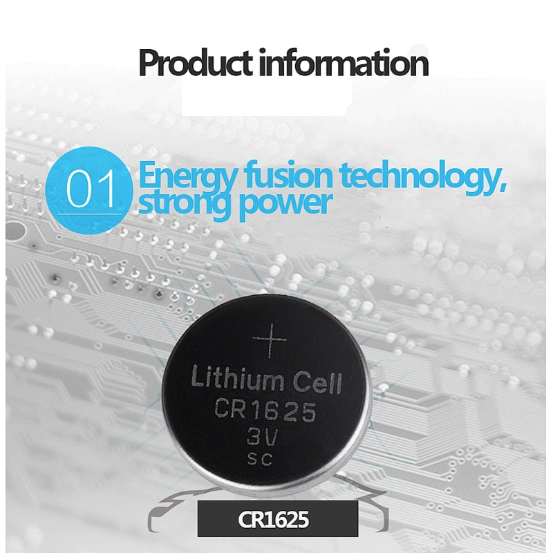 LiMnO2 Battery 3V CR1625 lithium coin cell eunicell battery