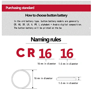 Eunicell CR1616 Lithium Manganese Dioxide Primary Coin Cell Battery