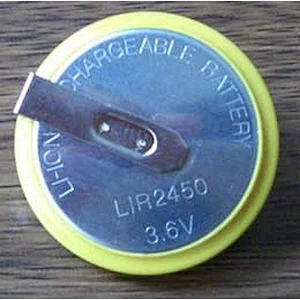 Lir2450 Battery with Solder Tabs CR2450 Lithium 3V Coin Cell
