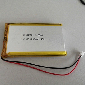 3.7V 5000mAh 105080 Lithium Polymer Ion Rechargeable Battery Lithium Polymer Li-Po Battery for MP4 GPS MP3 Blue