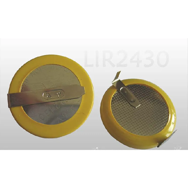 LIR2430 CP2430 3.6V 60mAh Lithium Ion Rechargeable coin cell Battery