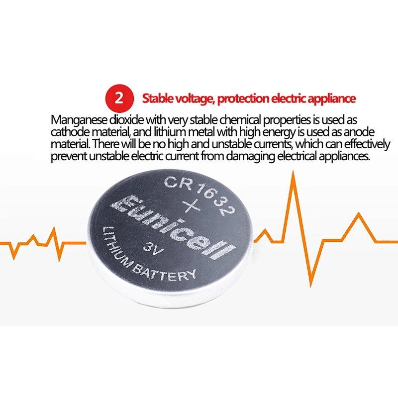 Eunicell CR1632 battery button batteries 1632 DL1632 for car Key remote control