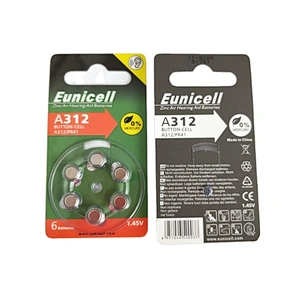 Amazon best seller Eunicell hearing aid battery 312 A312 1.4v pr41