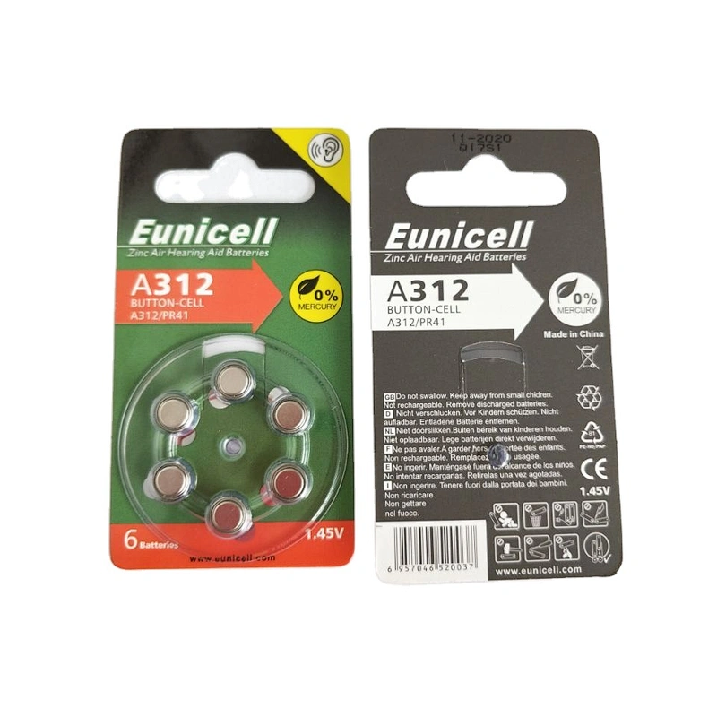 Amazon best seller Eunicell hearing aid battery 312 A312 1.4v pr41