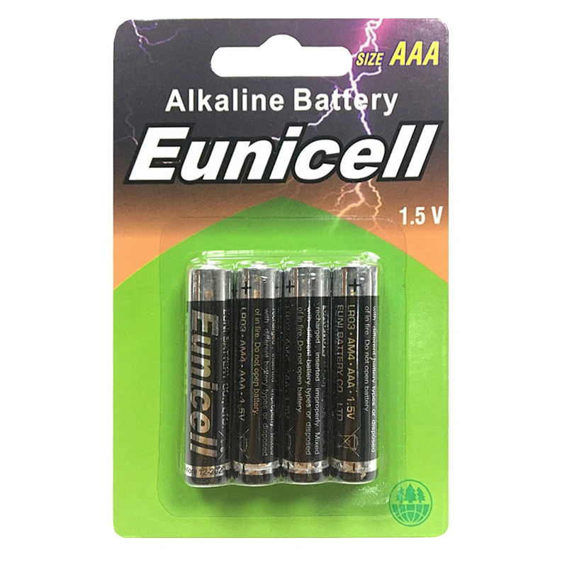 AAA LR03 10450 AM4 No.7 Triple A 1.5V 1100mAh Super Alkaline Battery Cylindrical