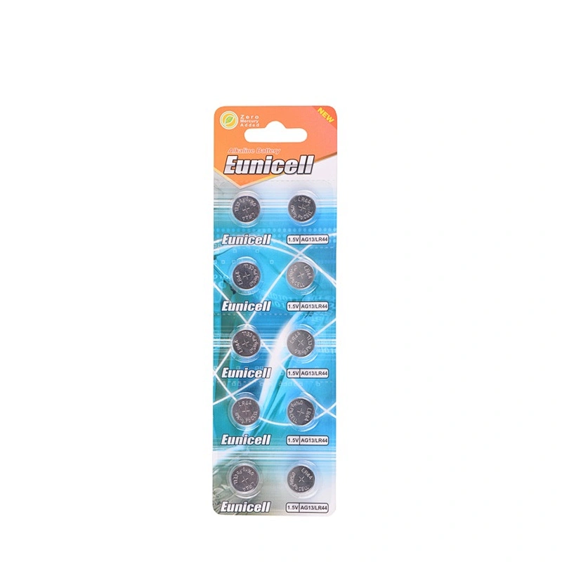 high capacity 1.5v ag13 lr44 alkaline button cell battery