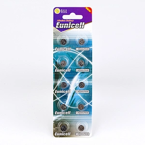 Mercury free 1.5v alkaline AG5 button cell battery LR750