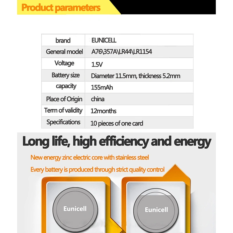 alkaline battery lr44 ag13 1 5v button cell battery for watch