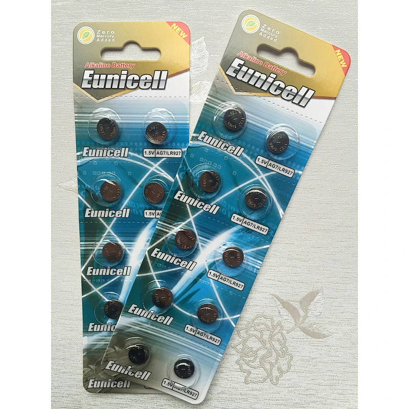 AG7 LR927 SR927 CR927 0% Hg Alkaline button cell