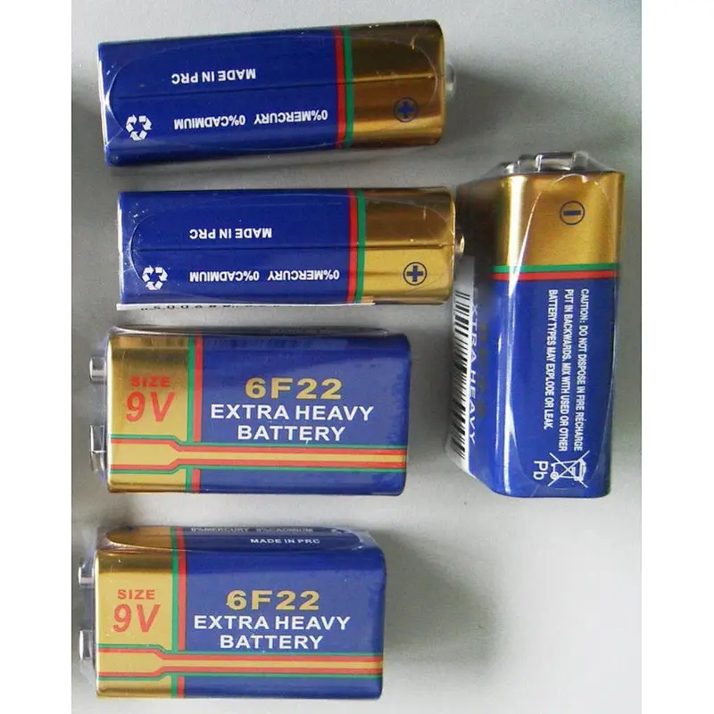 High Power Super Alkaline 6LF22 6LR61 9 Volt  Battery For Multimeter