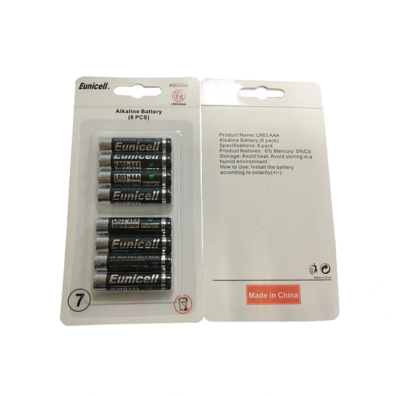 2019 Hot Sale 1.5v lr03 Um-4 AAA super capacitor dry cell battery for car toy remote control