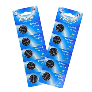 Eunicell hot sale 3v lithium button CR2016 Button Cell Battery For Computer