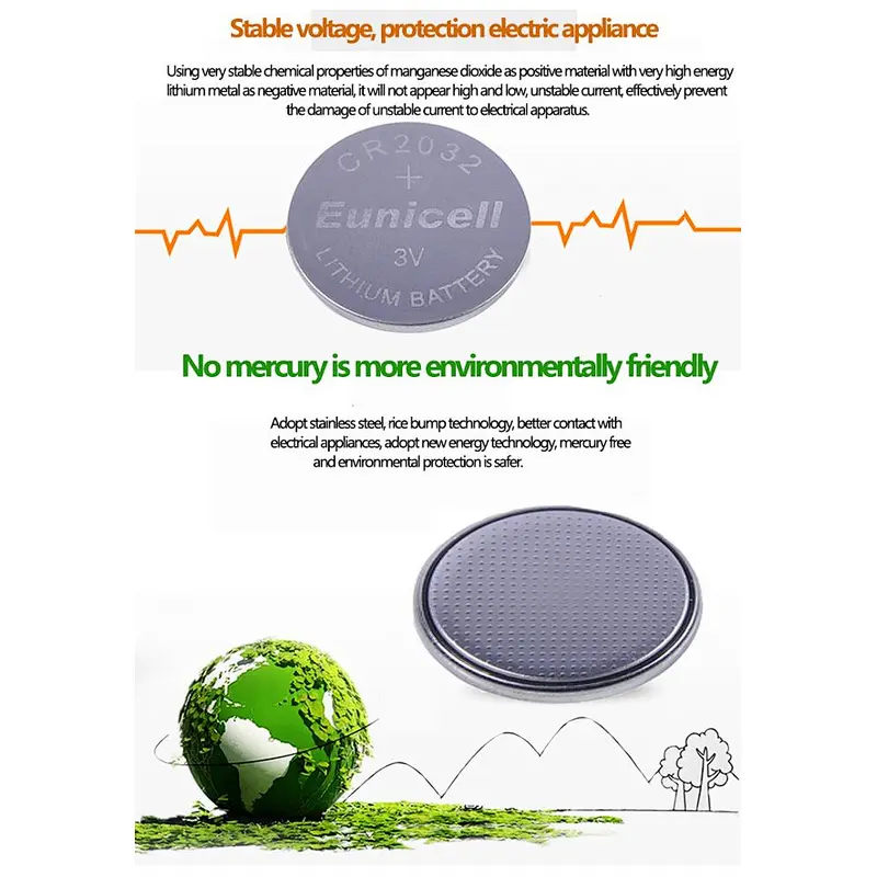 3v battery cr2032 lithium button cell  for watch