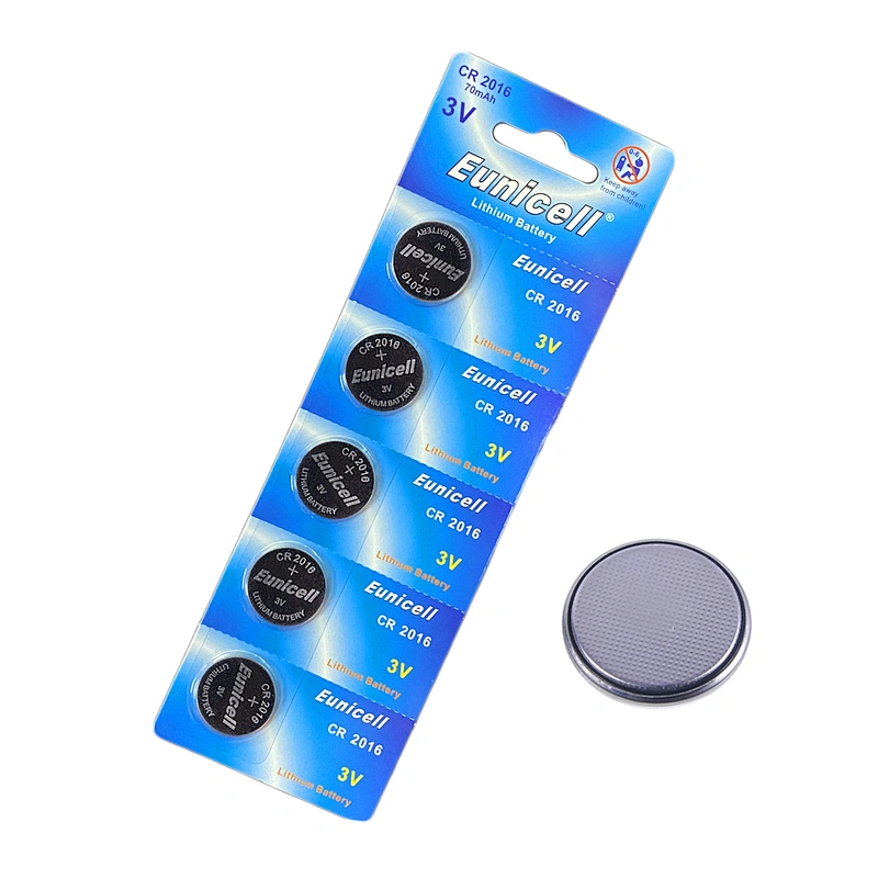 Eunicell hot sale 3v lithium button CR2016 Button Cell Battery For Computer