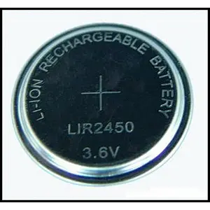 LIR2450 3.6V lithium ion button cell battery